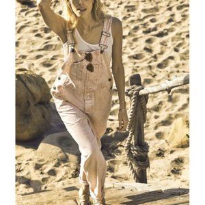 EUC! FAHERTY Mechanic Cargo Overalls Organic Cotton RARE Sunwash Rust Orange XS